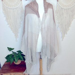 Unbranded 100% cotton minimalist neutral color block scarf